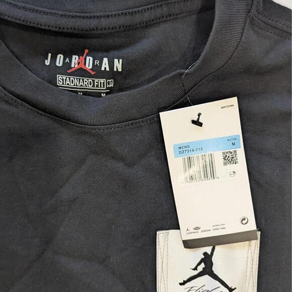 Men’s Nike Jordan Flight Heritage T-Shirt Black M DZ7314-010 NWT Jumpman Logo - Picture 8 of 9